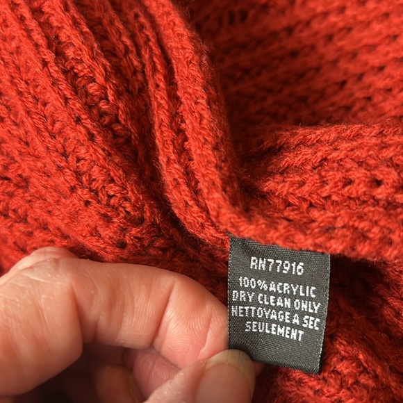 Rusty Hued Chunky Knit Cardigan OSFM - Picture 7 of 8